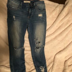Cello skinny jeans Heavily Distressed size 1